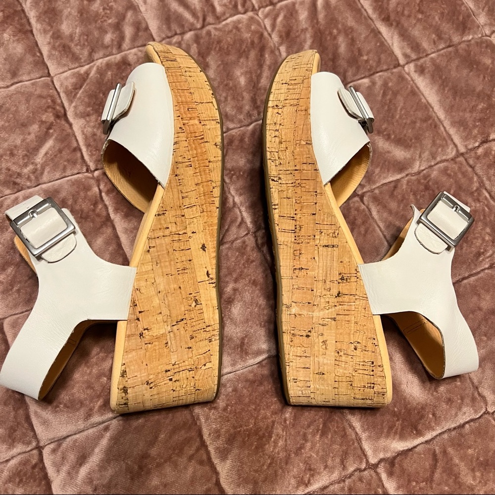 Korks White Leather Cork Platform - Picture 7 of 11